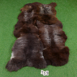 Brown short-haired sheep rug (Quattro) 200 x 110
