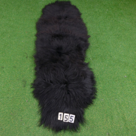 Black Icelandic sheep rug (Duo) 210 x 70