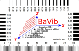 A512-2 Scheurwijdtemeter met kleur logo per veelvoud van 10 stuks