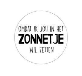 Stickers ‘omdat ik jou in het zonnetje wil zetten’ (10 stuks)