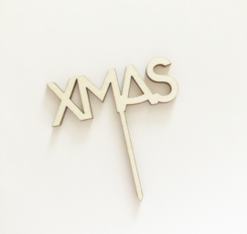 Houten caketopper ‘XMAS’