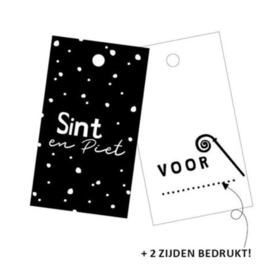 Cadeaukaartje / cadeaulabel Sint en Piet