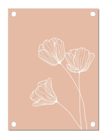 Tuinposter tulpen - roze