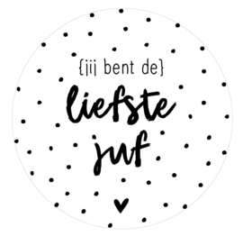 Muurcirkel / tuincirkel ‘jij bent de liefste juf’