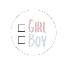 Stickers girl / boy babyshower (10 stuks)