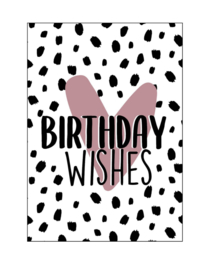 Kaart  dots ‘birthday wishes’