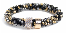 BEADZ LUX - Black Grey Gold Mix (RVS)