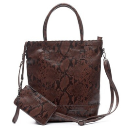 Natural Bag kartel XL met rits kleur brown