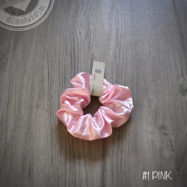 Pink scrunchie met LED lampjes