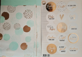 10 cadeau zakjes met stickervel (15 cadeau stickertjes)