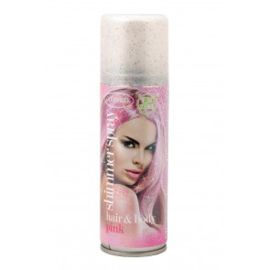 Glitterspray voor lichaam en haar 100 ml roze