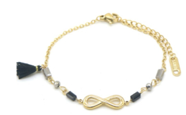S.Steel  Infinity Gold-Black
