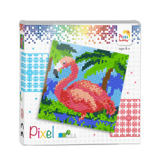 Pixel set  flamingo