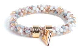 BEADZ LUX - Sunset Grey Heart (RVS Gold)