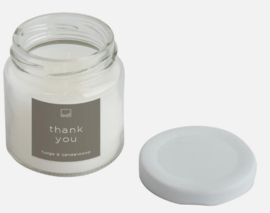 Leeff Jar kaarsje Thank You