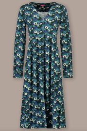 Tante Betsy |  Dress Shiva Midi Tropical Forest Blue
