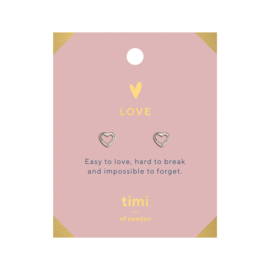 Timi of sweden | Love Heart | oorbellen zilver