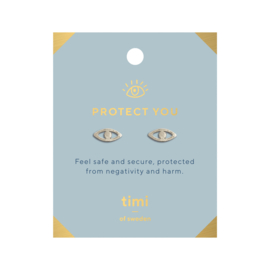 Timi of sweden | Protect You | oorbellen boze oog zilver