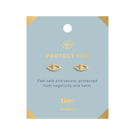 Timi of sweden | Protect You | oorbellen boze oog goud