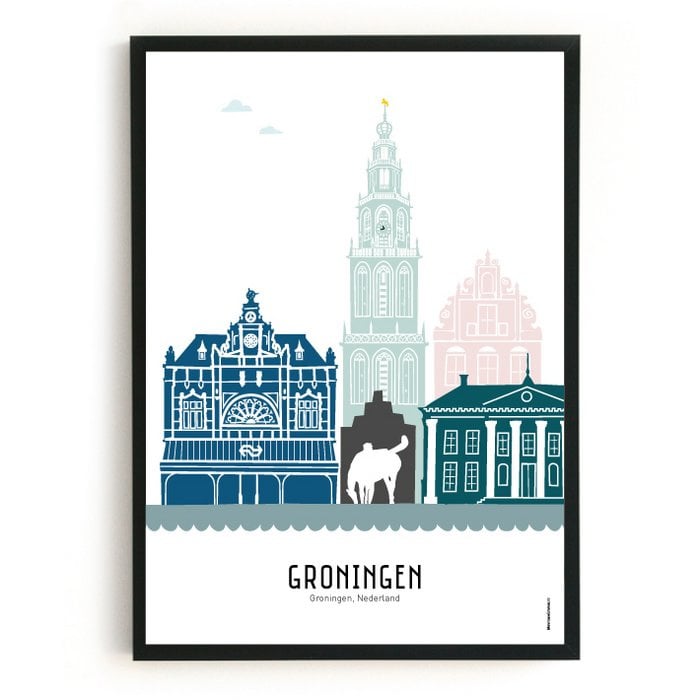 Poster Groningen  kleur (a4)