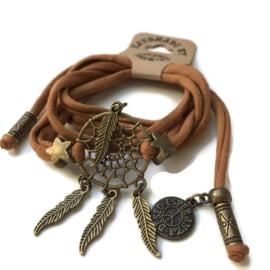 Dreamcatcher bracelet camel