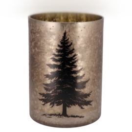 Ruby Gold Waxinelichthouder X-mas Tree 10 x 13 cm - Goud met magisch lichteffect