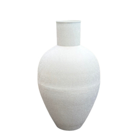 Vaas Zand Finish – Wit | IJzer | 25 x 42 cm