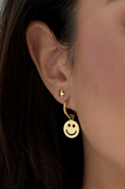 Oorbellen Be Happy Smiley | Zilver