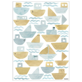 Muurstickers Boten | Blauw