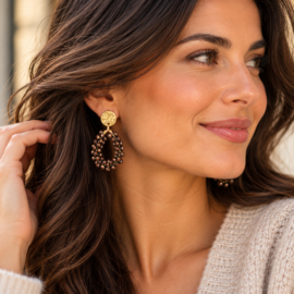 Oorbellen Ivette Mix Color – Goudkleurige statement oorbellen