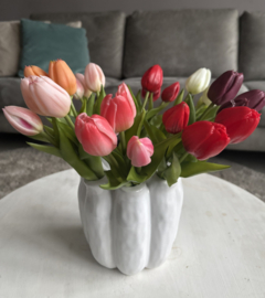 3 Real touch tulpen | Peach | 30 cm