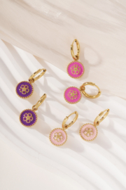 Oorbellen Flower | Roze