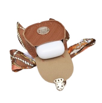 Tas-/ Sleutelhanger Tasje | Bruin