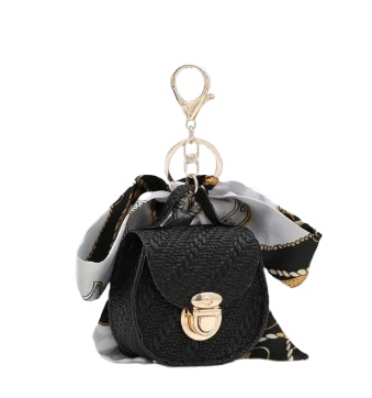 Tas-/ Sleutelhanger Tasje | Zwart