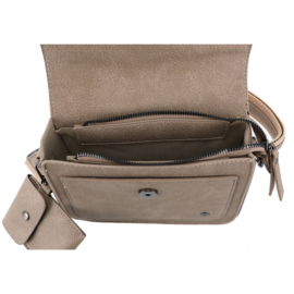 Tas Toulon Taupe – Crossbody, Schoudertas & Heuptas