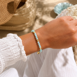Biba armband met crystal kralen en gouden sterren