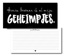 Notitieboekje | Geheimpjes