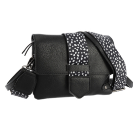 Schoudertas Minot Zwart – Dierenprint | Crossbody Tas met 2 Schouderbanden