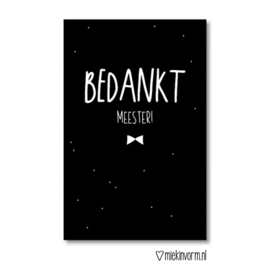 Minikaartje | Bedankt meester