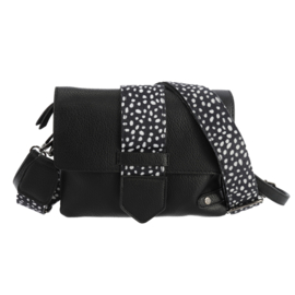Schoudertas Minot Zwart – Dierenprint | Crossbody Tas met 2 Schouderbanden