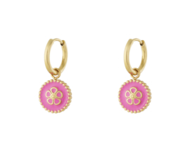 Oorbellen Flower | Roze
