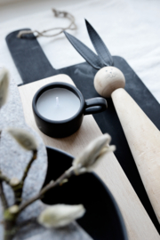 Clay Candle Holder | Black