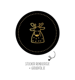 Sticker | Rendiertje | 10 stuks