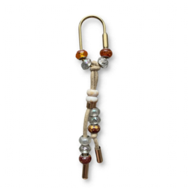 Goudkleurige Tashanger met Kralen (18x3 cm)