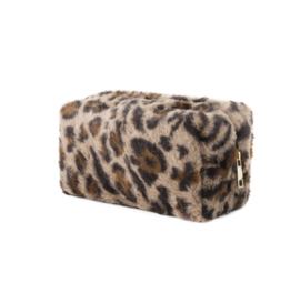Toilettas Fluffy Leopard | Khaki