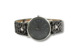Horloge Leopard | Grijs