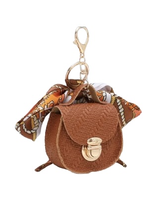 Tas-/ Sleutelhanger Tasje | Bruin