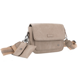 Tas Toulon Taupe – Crossbody, Schoudertas & Heuptas