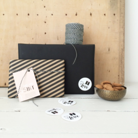 Ronde stickers | With Love per 5 stuks