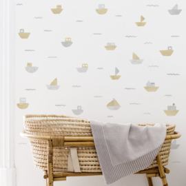 Muurstickers Boten | Grijs